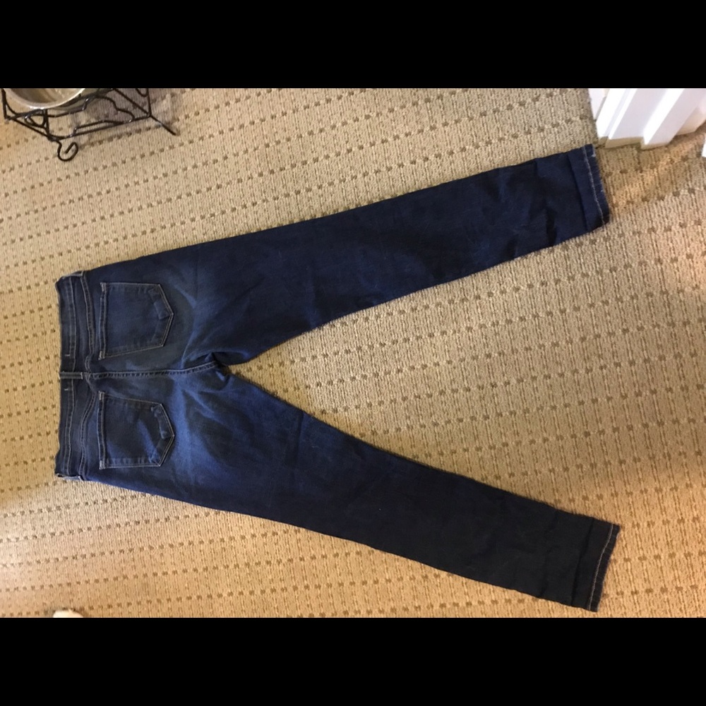 Dark wash mid rise flying monkey jeans